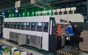 Máy in Flexo sau khi PTS lắp đặt và chạy thử