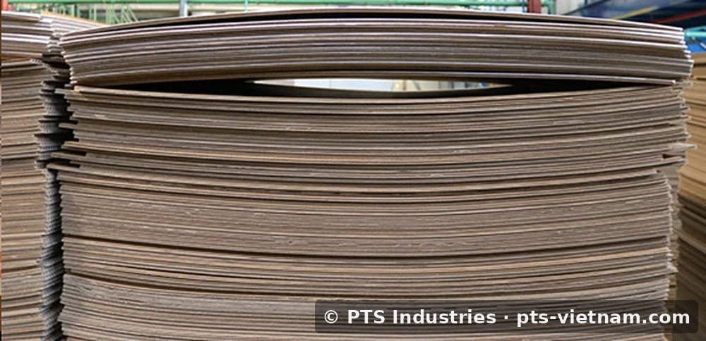 Chồng tấm carton bị cong vênh tại nhà máy